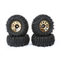 RCAWD AXIAL SCX24 One Line Patterned Wheels & Tires Set RCAWD 4pcs 1.0" Brass Beadlock Wheels & Soft Rubber Tires Set for SCX24 RC Crawler