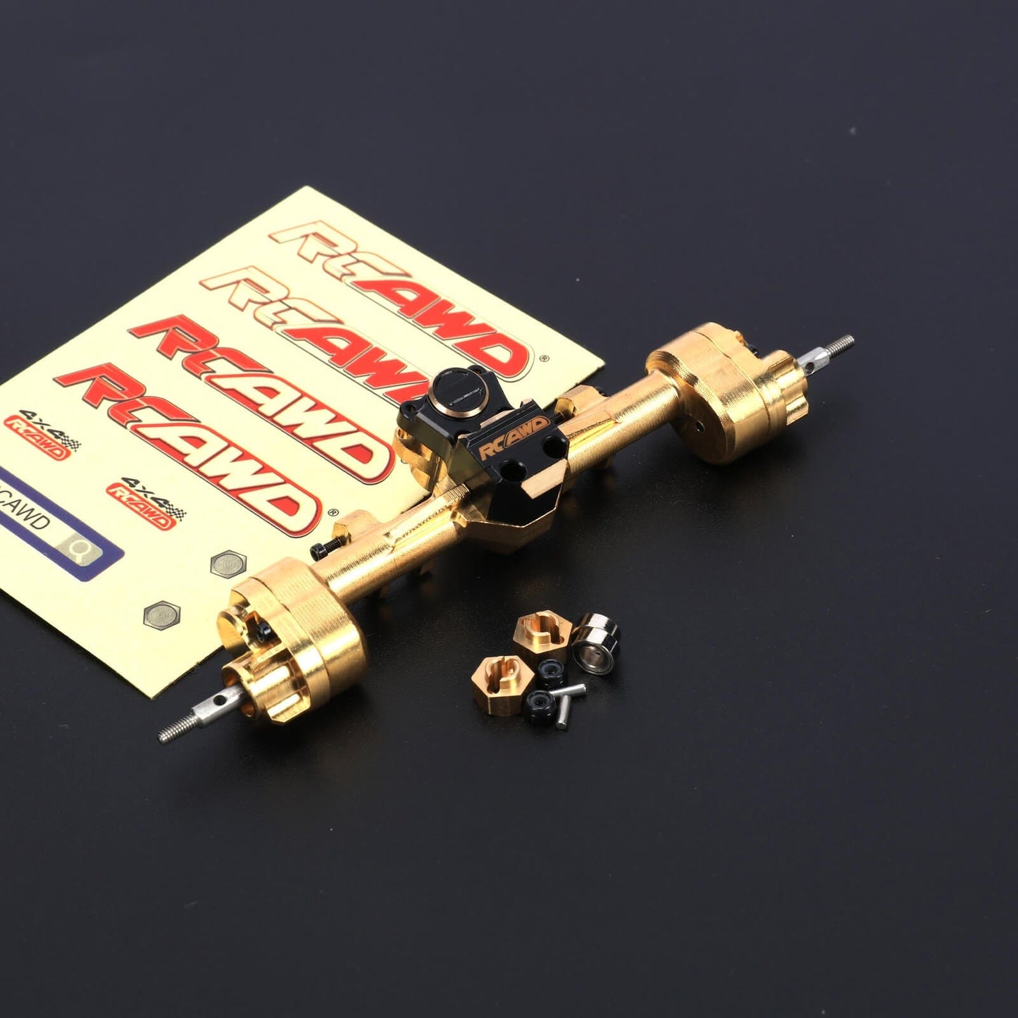 RCAWD AXIAL SCX24 Only Rear Portal Axle / Golden RCAWD Axial SCX24 Front Portal Axle with Strengthen version cvd