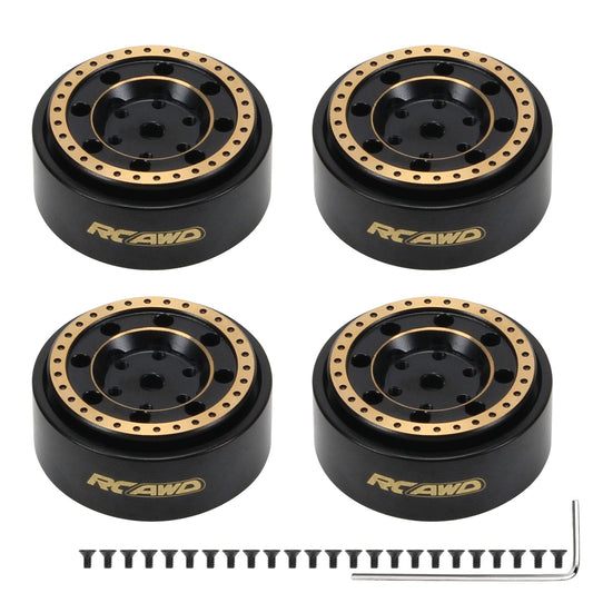 RCAWD AXIAL SCX24 RCAWD 1.0" Brass Wheels 31X13mm for 1/24  SCX24 RC Crawlers