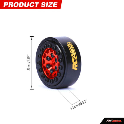 RCAWD AXIAL SCX24 RCAWD 1.0'' Wheels 12 Spokes with counterweight 7mm Hex Set