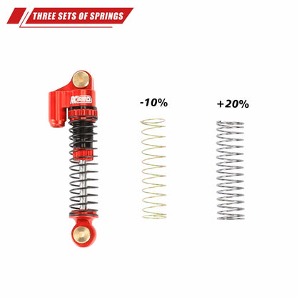 RCAWD AXIAL SCX24 RCAWD 48MM Oil-filled Front Rear Shock Absorbers Damper Set with 8pcs replacement Spring For FCX24M SCX24