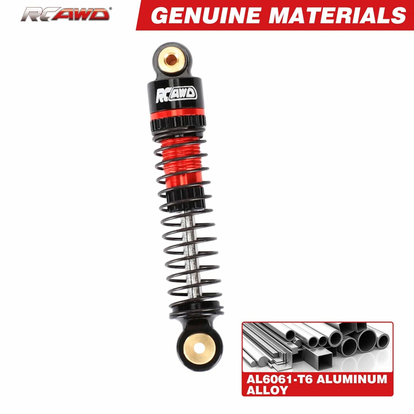 RCAWD AXIAL SCX24 RCAWD 48MM Oil-filled Front Rear Shock Absorbers Damper Set with 8pcs replacement Spring For FCX24M SCX24