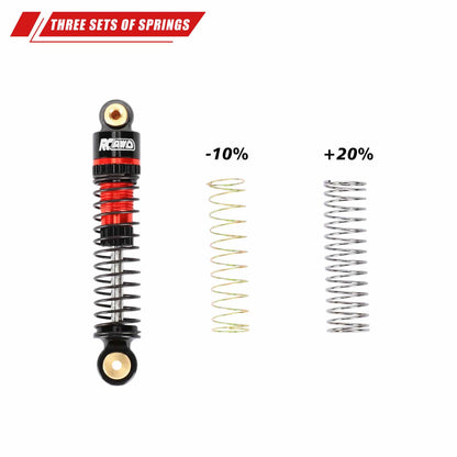 RCAWD AXIAL SCX24 RCAWD 48MM Oil-filled Front Rear Shock Absorbers Damper Set with 8pcs replacement Spring For FCX24M SCX24