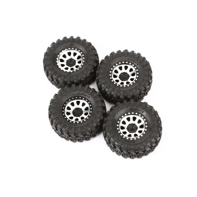 RCAWD AXIAL SCX24 RCAWD 4pcs 1.0" Brass Beadlock Wheels & Soft Rubber Tires Set for SCX24 RC Crawler（复制）