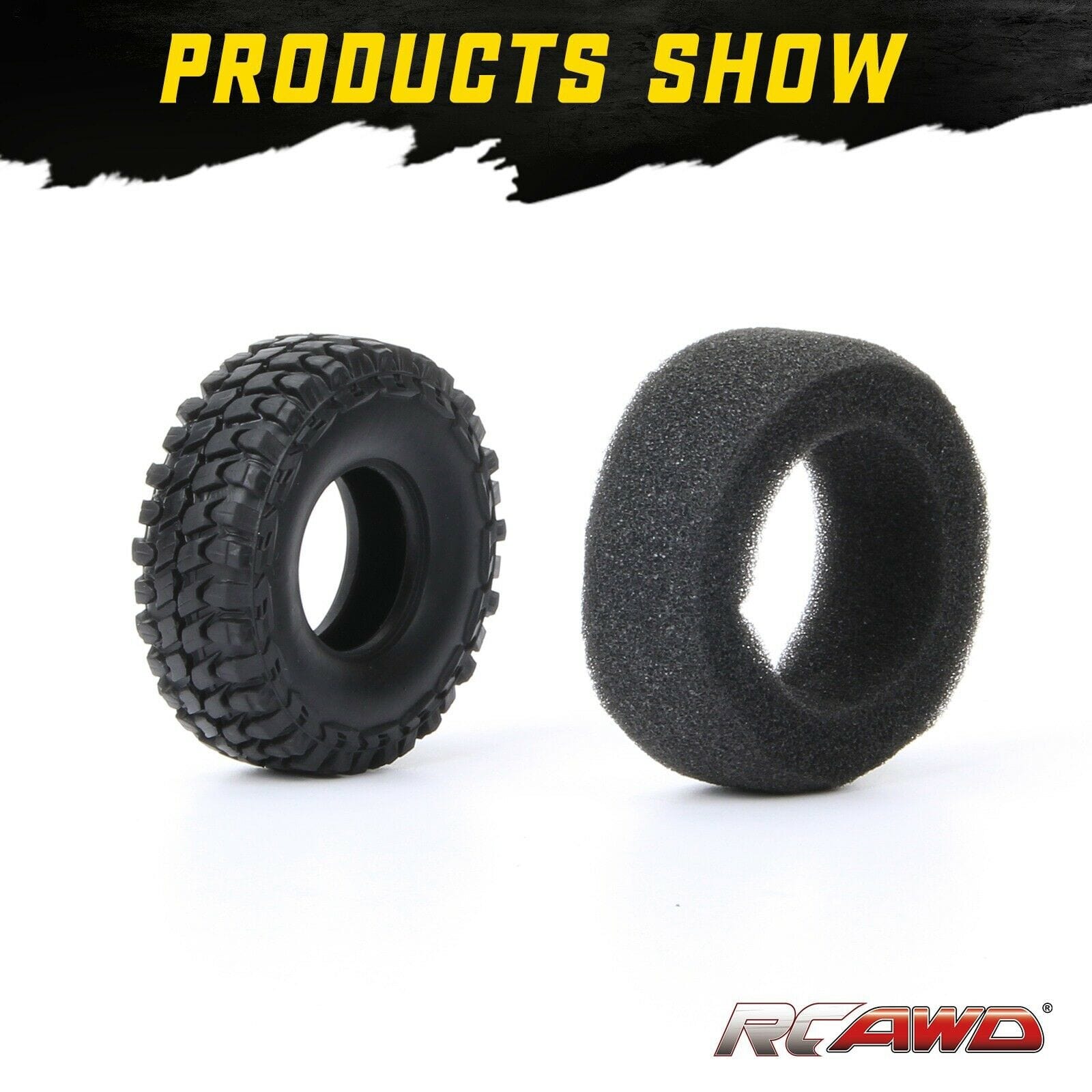 RCAWD AXIAL SCX24 RCAWD 55*20mm Deep Thread Rubber Tires for Axial SCX24 Crawlers