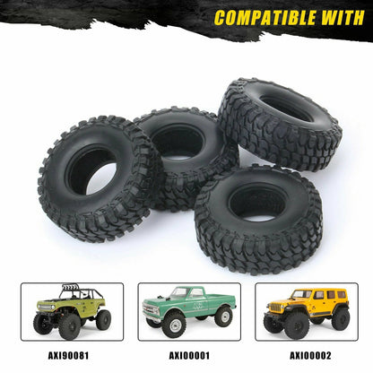 RCAWD AXIAL SCX24 RCAWD 55*20mm Deep Thread Rubber Tires for Axial SCX24 Crawlers