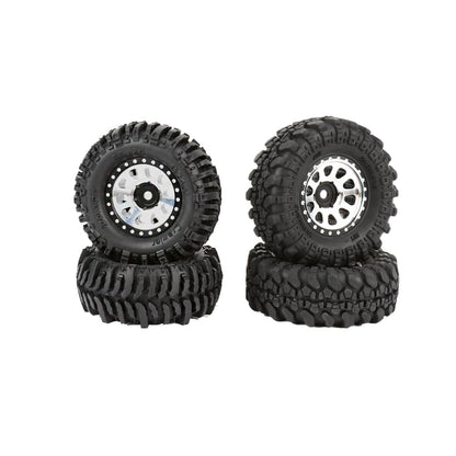 RCAWD AXIAL SCX24 RCAWD Aluminum 1.0" Beadlock Wheels & Rock Crawling Tires Set for 1/24 RC Crawlers