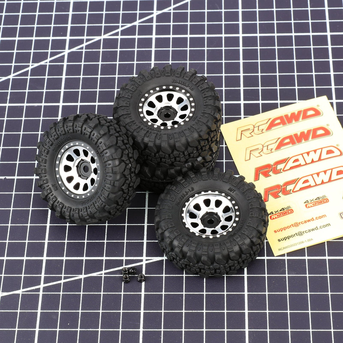 Zerone Jantes Pneus Pneus Set pour 1/24 RC Crawler Car Ensemble de Zerone Jantes Pneus Pneus Set pour 1/24 RC Crawler Car Ensemble de