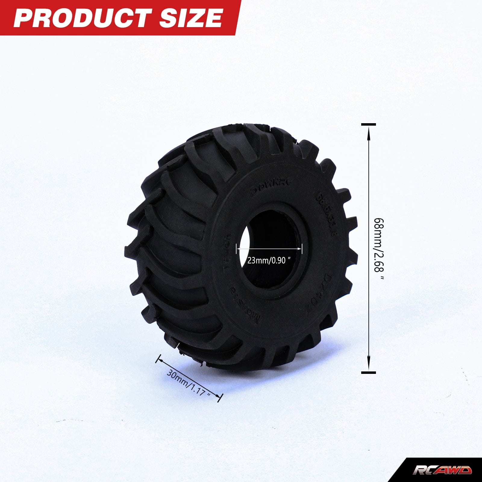 RCAWD AXIAL SCX24 RCAWD AXIAL 1/24 SCX24 68mm 55mm 1.0" Rubber Tires