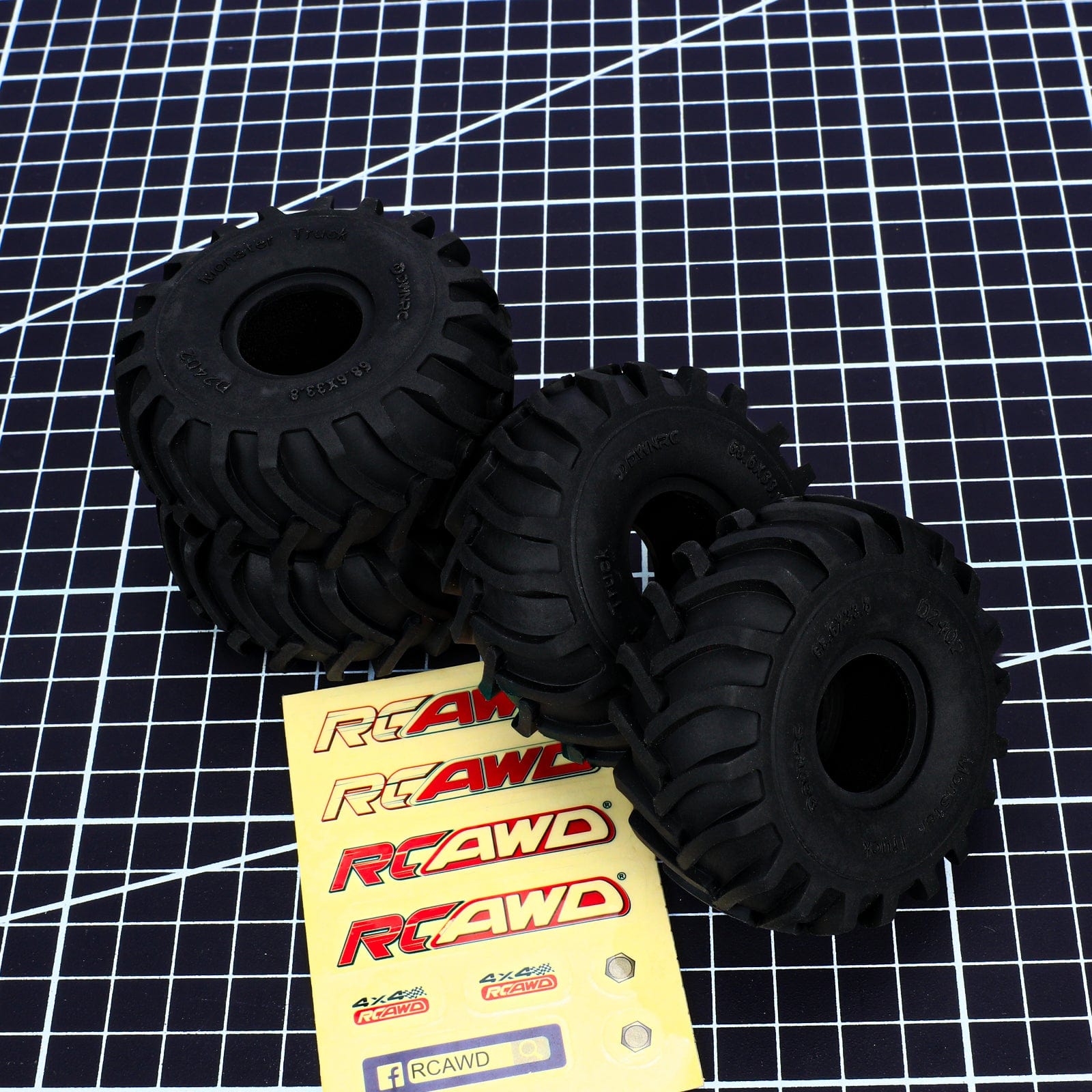 RCAWD AXIAL SCX24 RCAWD AXIAL 1/24 SCX24 68mm 55mm 1.0" Rubber Tires