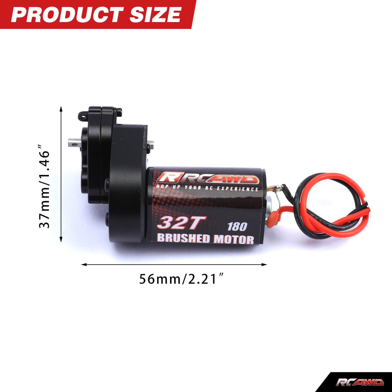 RCAWD AXIAL SCX24 RCAWD Axial SCX24 180 Motor with Transmission & Shock Tower & Cable