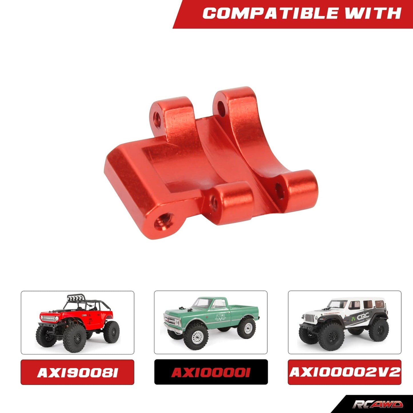 RCAWD AXIAL SCX24 RCAWD AXIAL SCX24 Aluminum Rear Link Mount Rear Axle Truss Upper Link Mount SCX2403