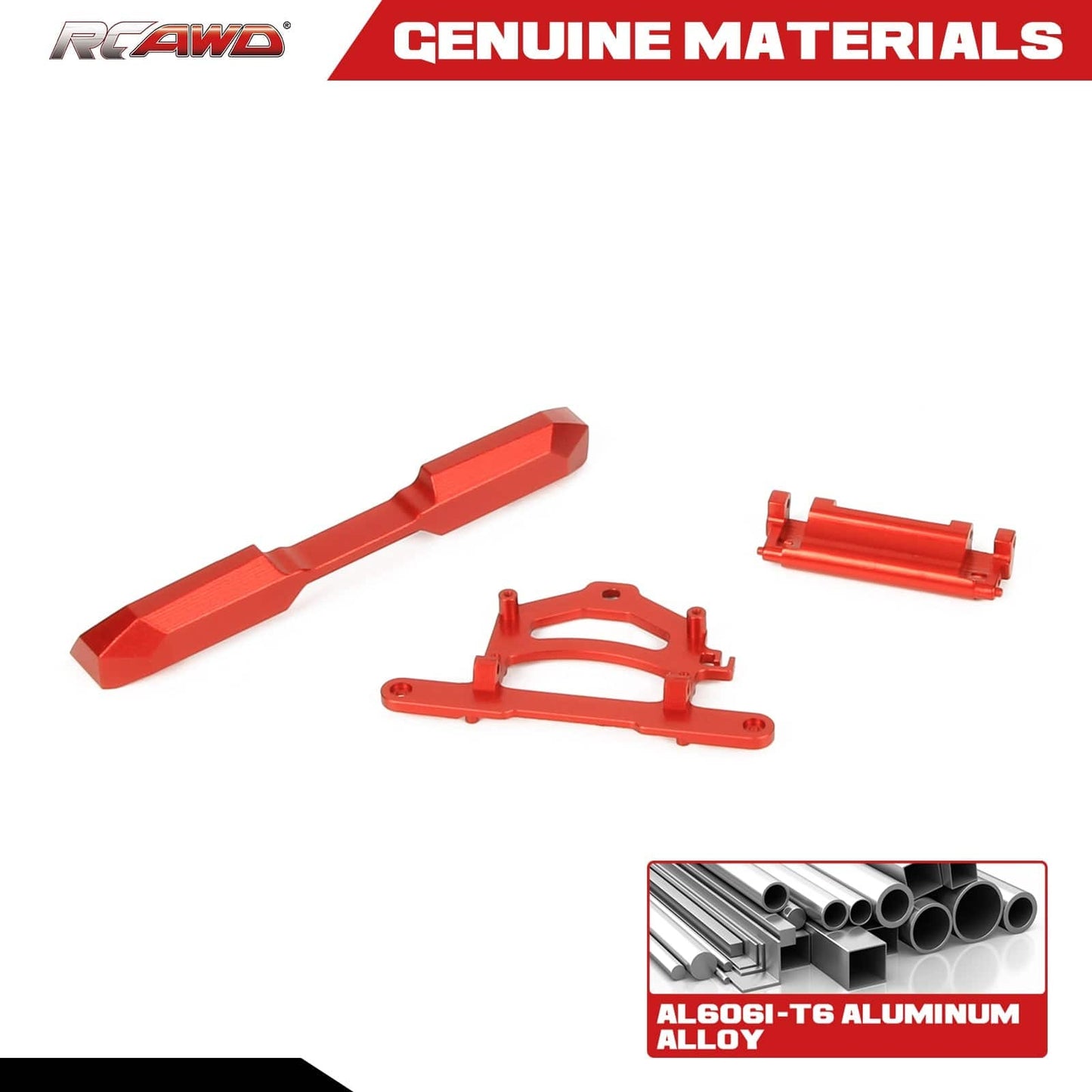 RCAWD AXIAL SCX24 RCAWD Axial SCX24 Bronco Upgrades Aluminum Alloy rear bumper SCX2503