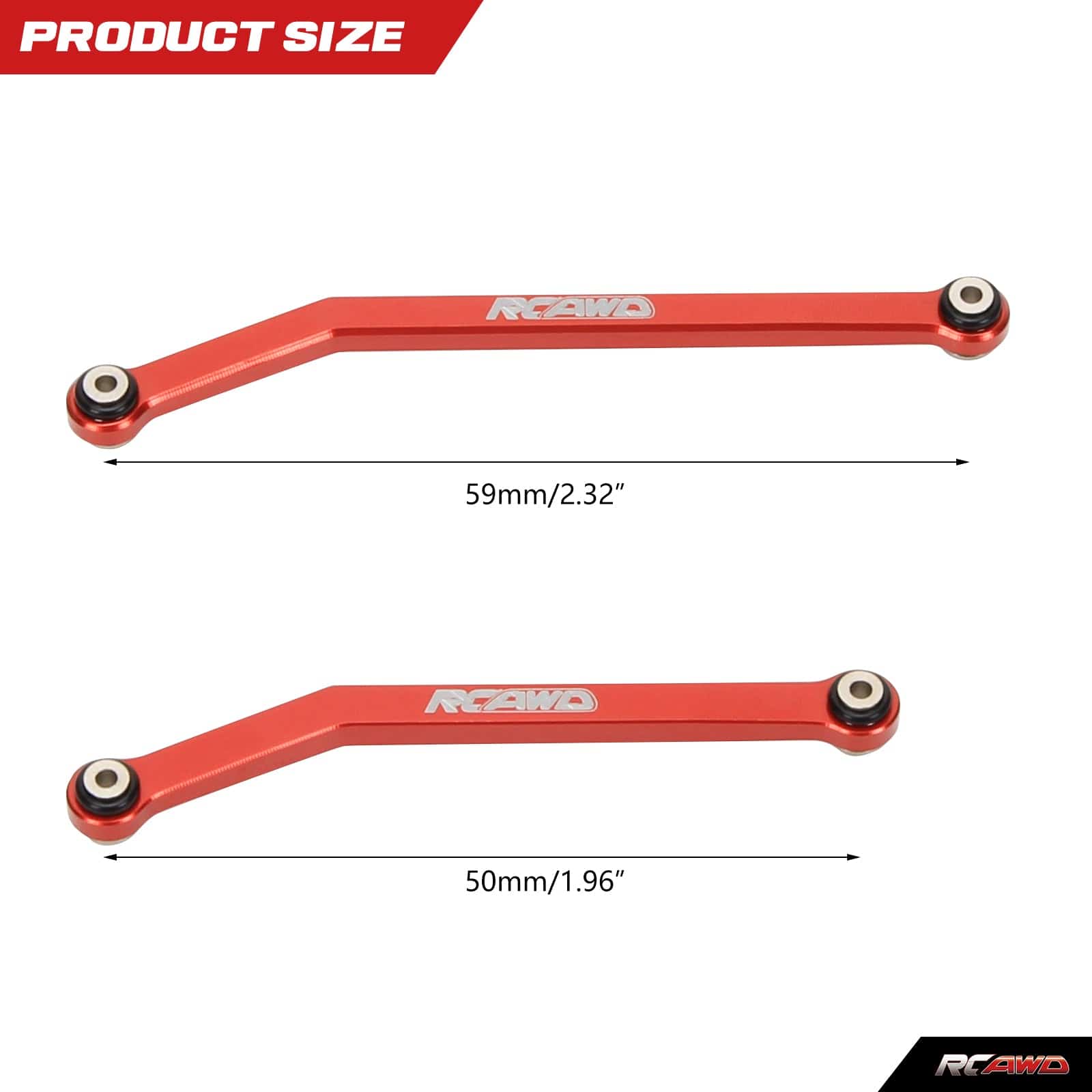 RCAWD FCX24用35mmホイールベース延長パーツ ブラック RCAWD SCX24 High clearance lower linkage for C10 Wrangler