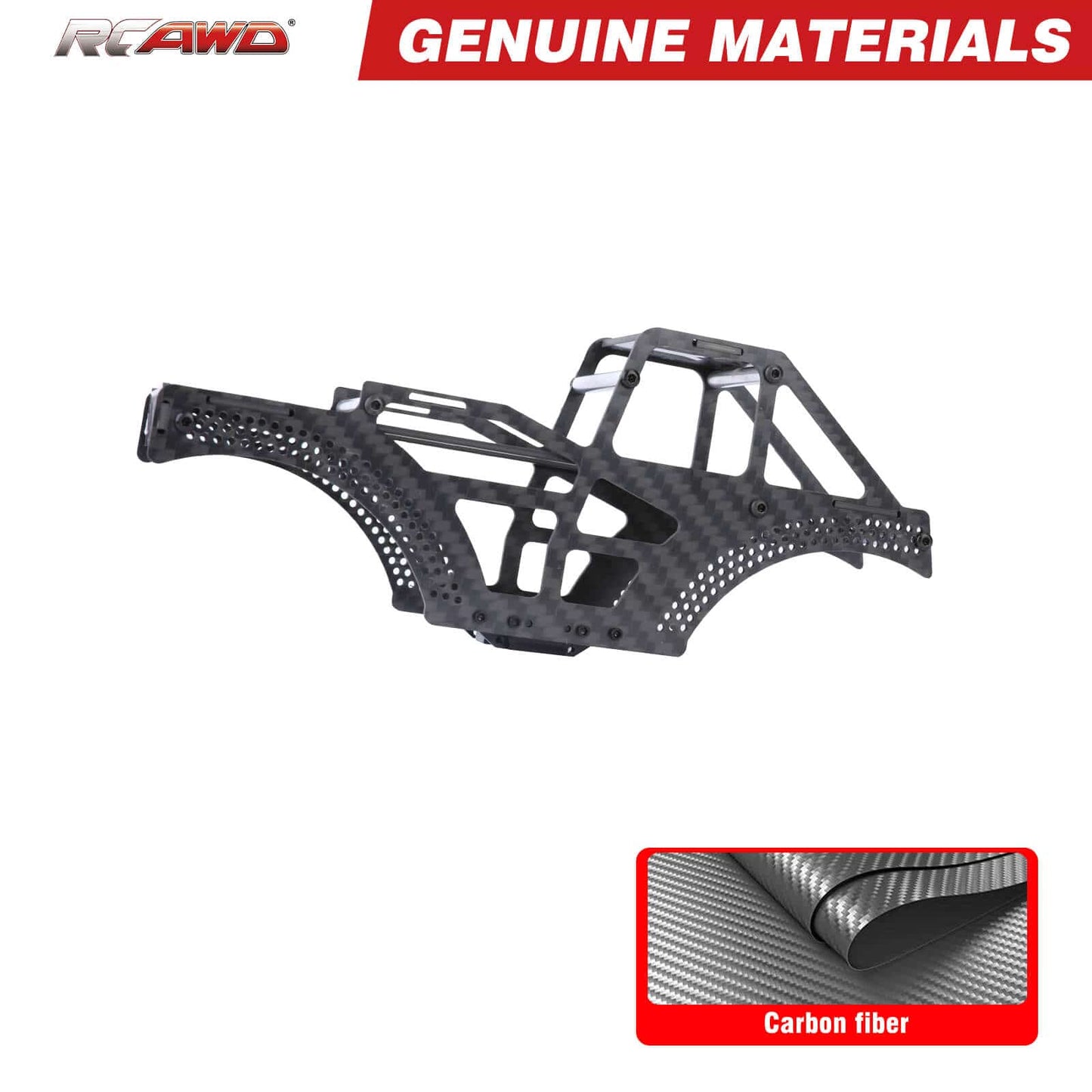 RCAWD AXIAL SCX24 RCAWD Axial SCX24 Carbon Fiber Frame Body Chassis Cover Kit