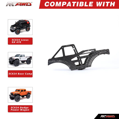 RCAWD AXIAL SCX24 RCAWD Axial SCX24 Carbon Fiber Frame Body Chassis Cover Kit