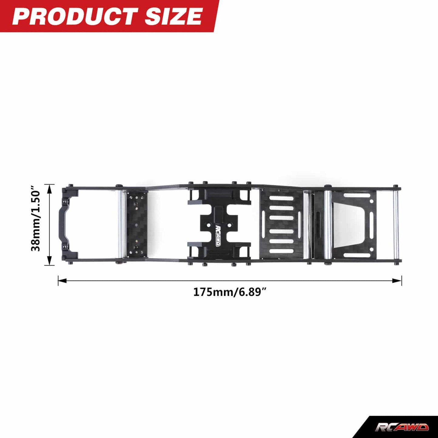 RCAWD AXIAL SCX24 RCAWD Axial SCX24 Carbon Fiber Frame Body Chassis Cover Kit