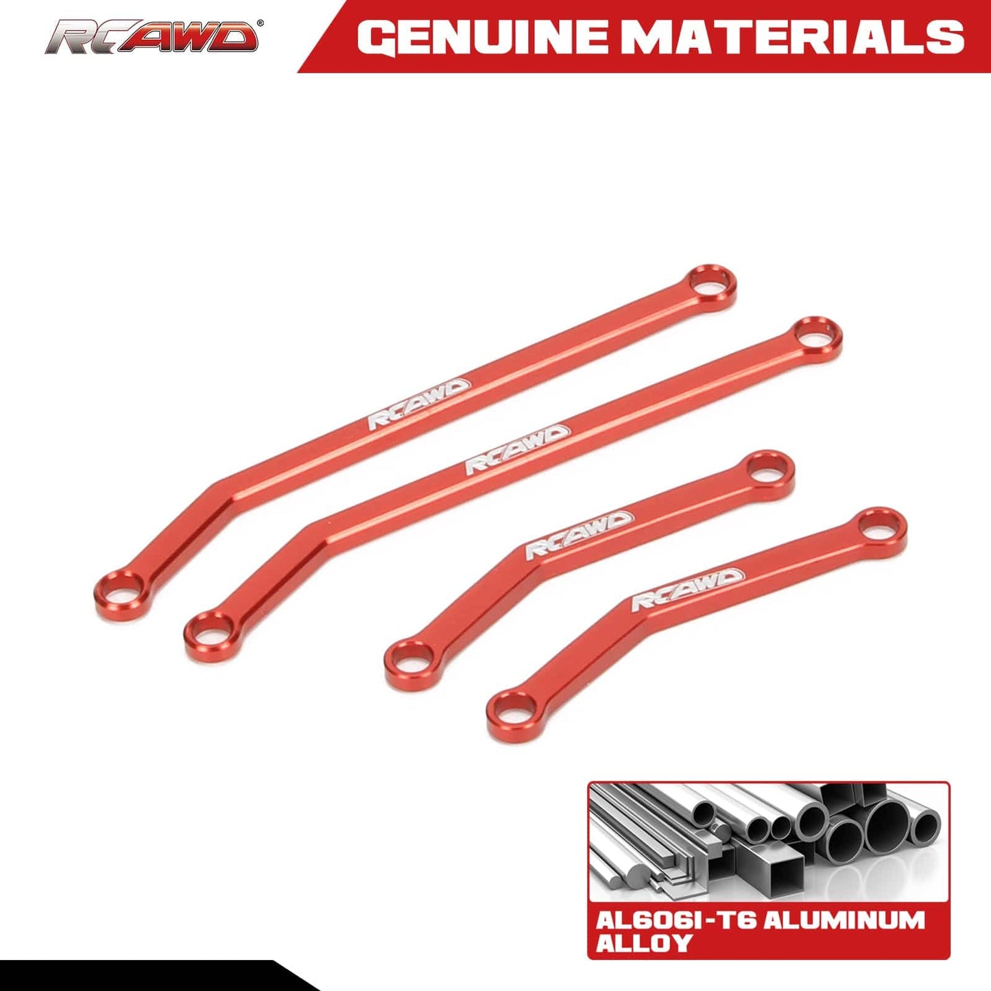 RCAWD AXIAL SCX24 RCAWD Axial SCX24 Deadbolt High Clearance lower linkage toe link tie rod set SCX2542