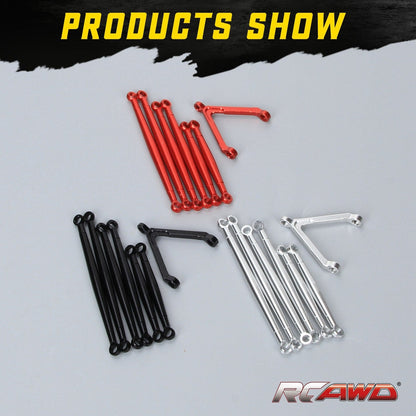 RCAWD AXIAL SCX24 RCAWD Axial SCX24 Deadbolt Upgrades Aluminum alloy link set/tie rod set SCX2460