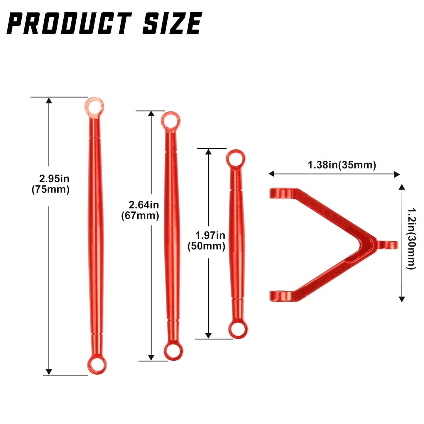 RCAWD AXIAL SCX24 RCAWD Axial SCX24 Deadbolt Upgrades Aluminum alloy link set/tie rod set SCX2460