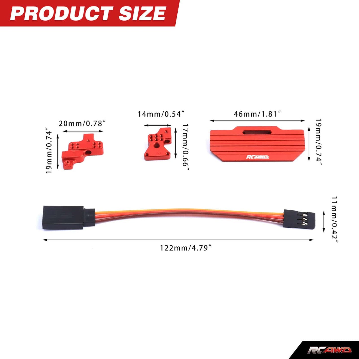 RCAWD AXIAL SCX24 RCAWD Axial SCX24 Foot Pedal with Shock Tower SCX2591R