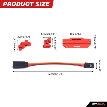 RCAWD AXIAL SCX24 RCAWD Axial SCX24 Foot Pedal with Shock Tower SCX2591R