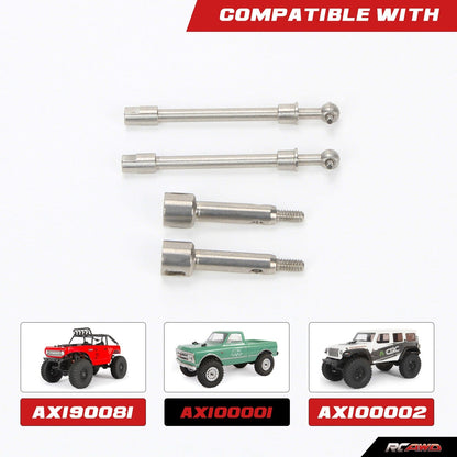 RCAWD AXIAL SCX24 RCAWD Axial SCX24 front stub axle & front axle shaft Hardened stainless steel SCX2433S