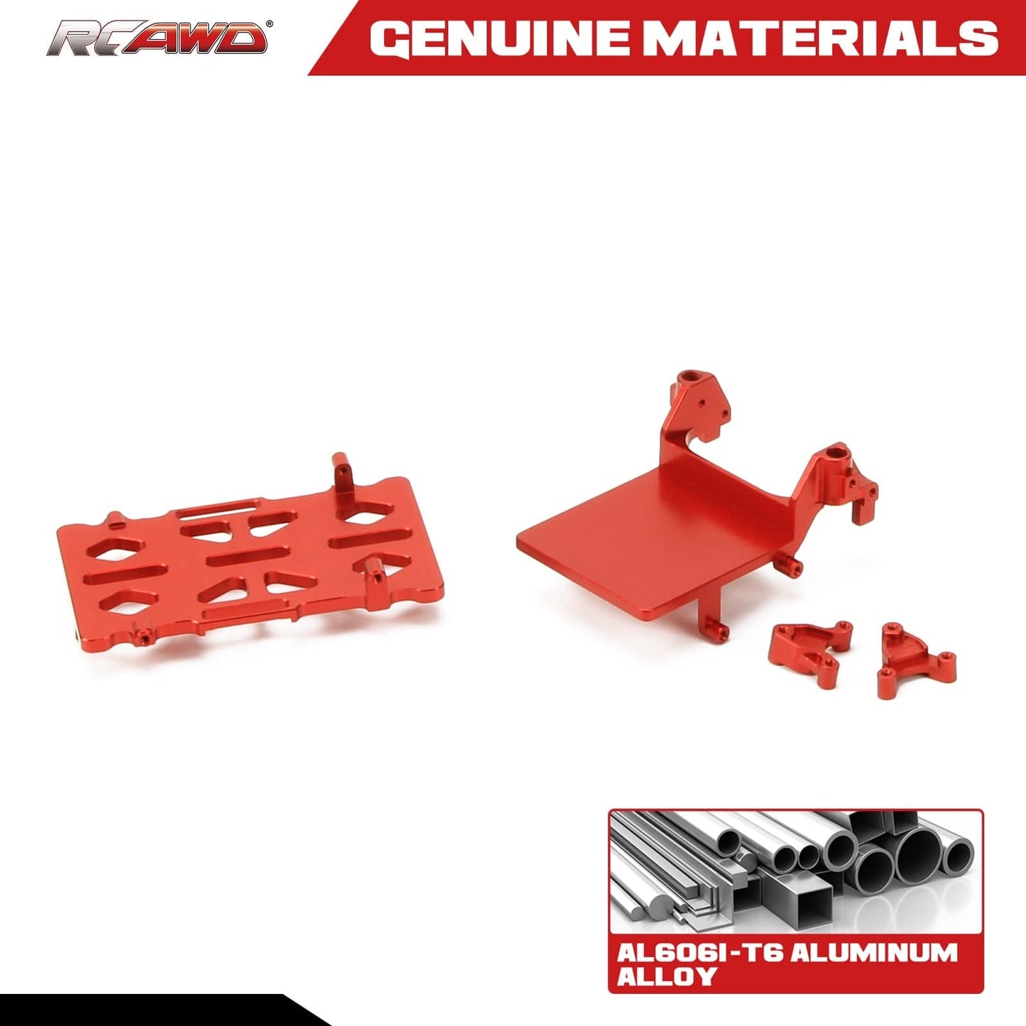 RCAWD AXIAL SCX24 RCAWD Axial SCX24 Gladiator Upgrades Aluminum battery tray ESC tray rear shock tower SCX2501