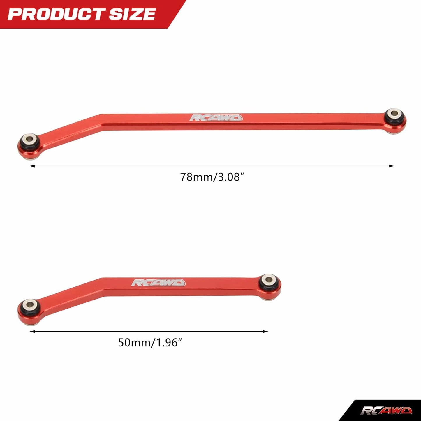 RCAWD AXIAL SCX24 RCAWD Axial SCX24 Gladiator Upgrades High clearance lower linkage toe link tie rod set SCX2544