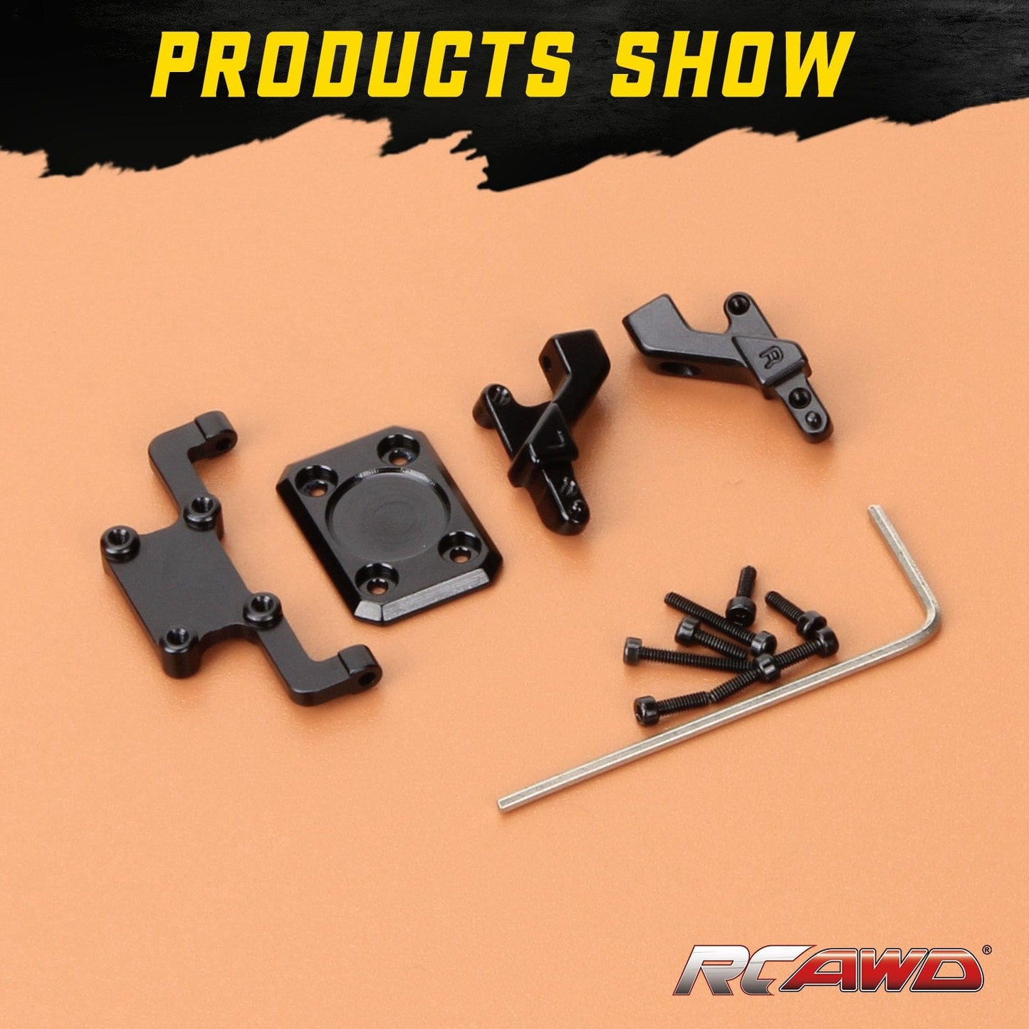 RCAWD AXIAL SCX24 RCAWD Axial SCX24 Jeep Wrangler Upgrades Aluminum body shell body post  rear hinge mount set SCX2443