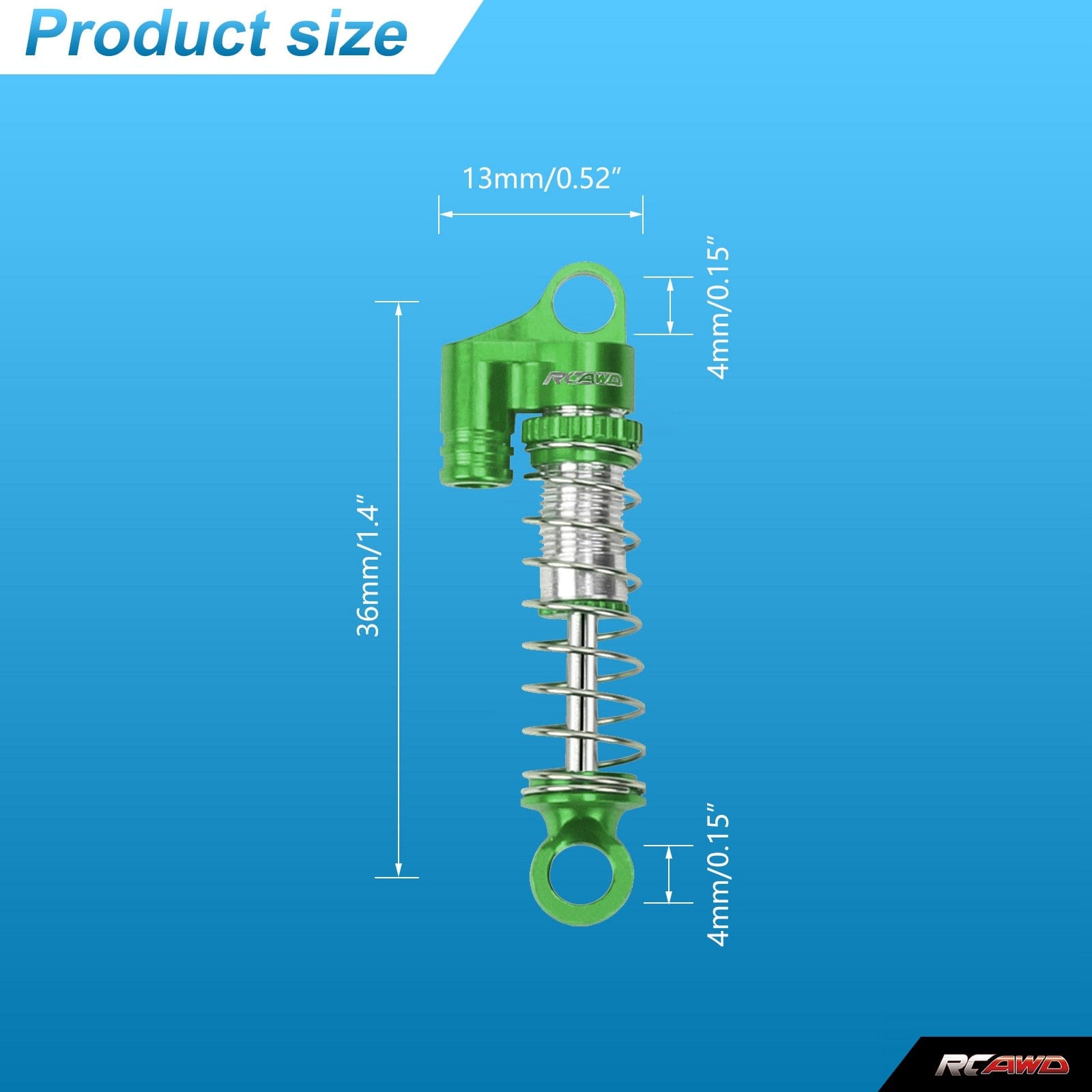 RCAWD AXIAL SCX24 RCAWD Axial SCX24 Oil Filled Type Shock Absorber Upgrade Parts