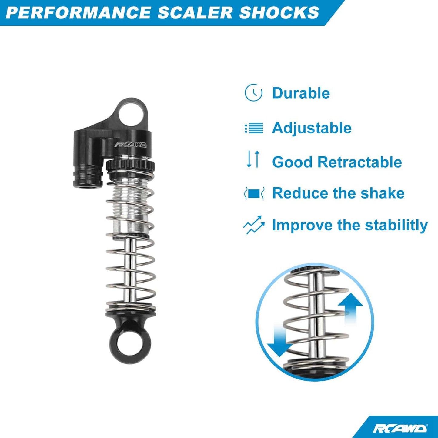 RCAWD AXIAL SCX24 RCAWD Axial SCX24 Oil Filled Type Shock Absorber Upgrade Parts