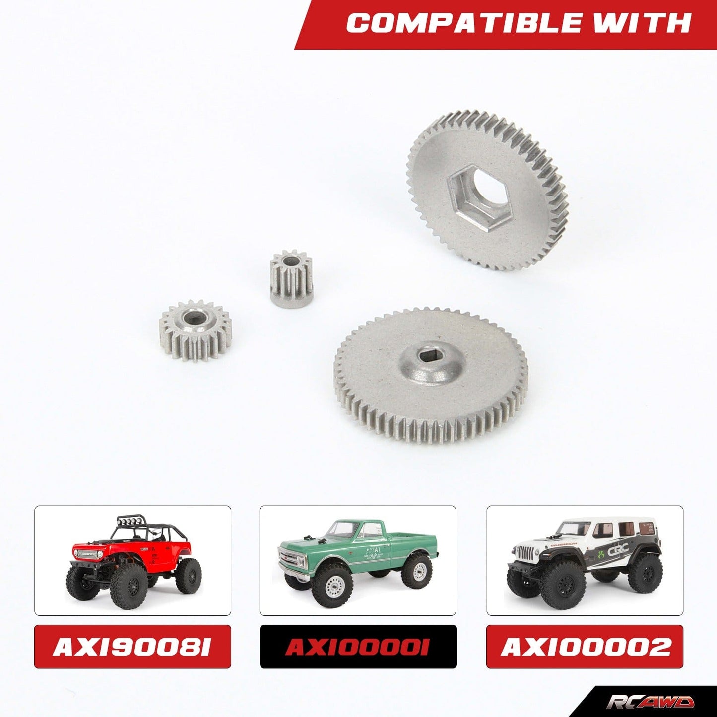 RCAWD AXIAL SCX24 RCAWD Axial SCX24 stainless steel Transmission Gears SCX2436