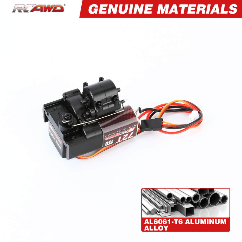 RCAWD AXIAL SCX24 RCAWD Axial SCX24 Upgrades 130T Motor  Dual-speed Variable Transmission Center Transmission Set