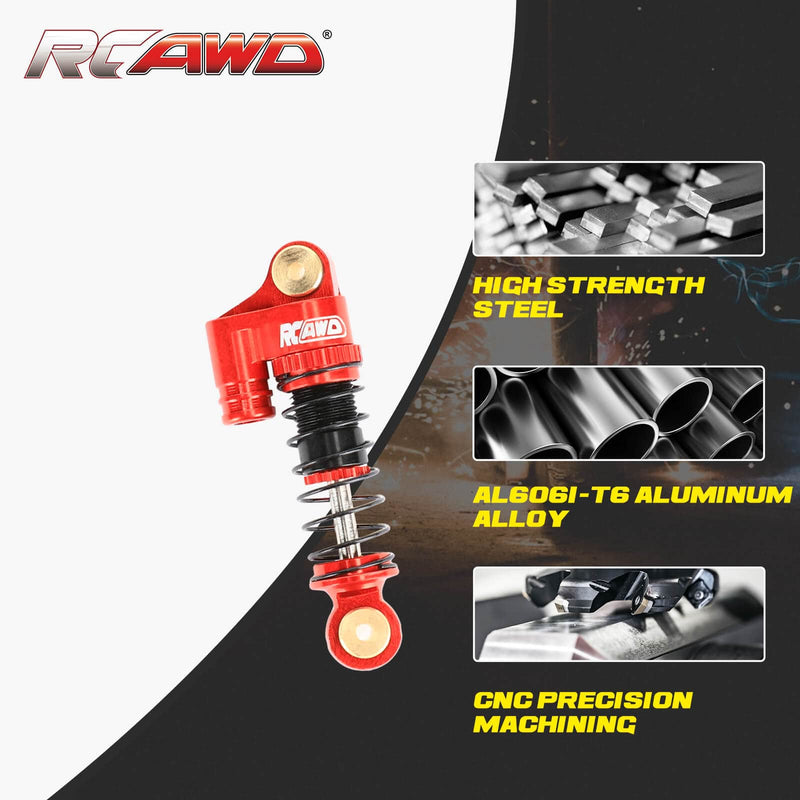 RCAWD Axial SCX24 Upgrades 38mm Oil Filled F/R Type Shock Absorber 4pcs - RCAWD