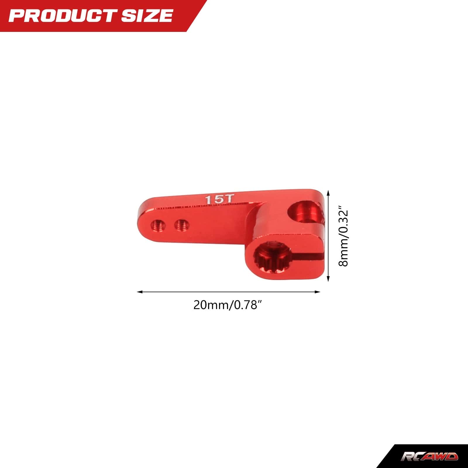 RCAWD AXIAL SCX24 RCAWD Axial SCX24 Upgrades Alloy 15T spline servo arm SCX2527 compatiable with AX24