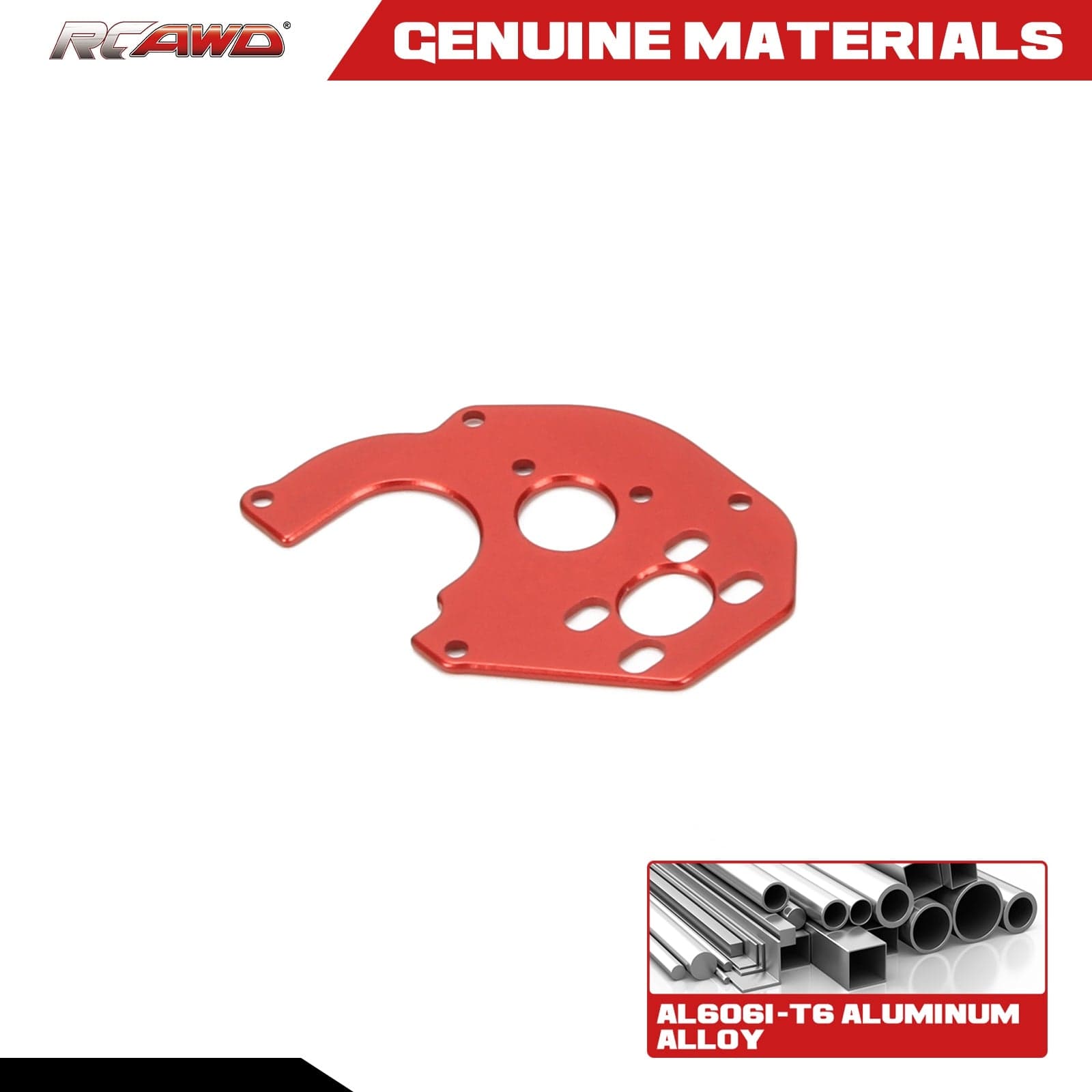 RCAWD AXIAL SCX24 RCAWD Axial SCX24 Upgrades Alloy Motor Mount Plate (030 or 050 size motor) SCX2504