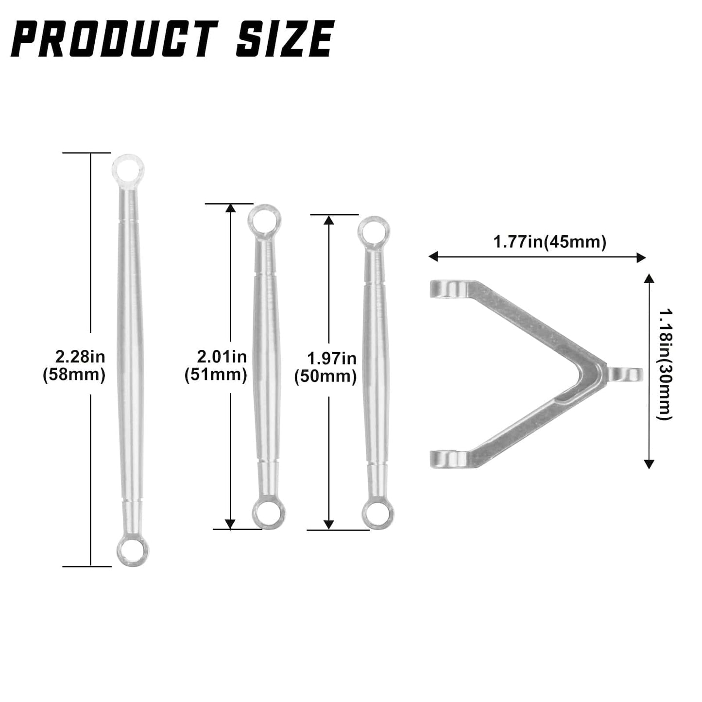 RCAWD AXIAL SCX24 RCAWD Axial SCX24 Upgrades Aluminum alloy link set/tie rod set  SCX2450