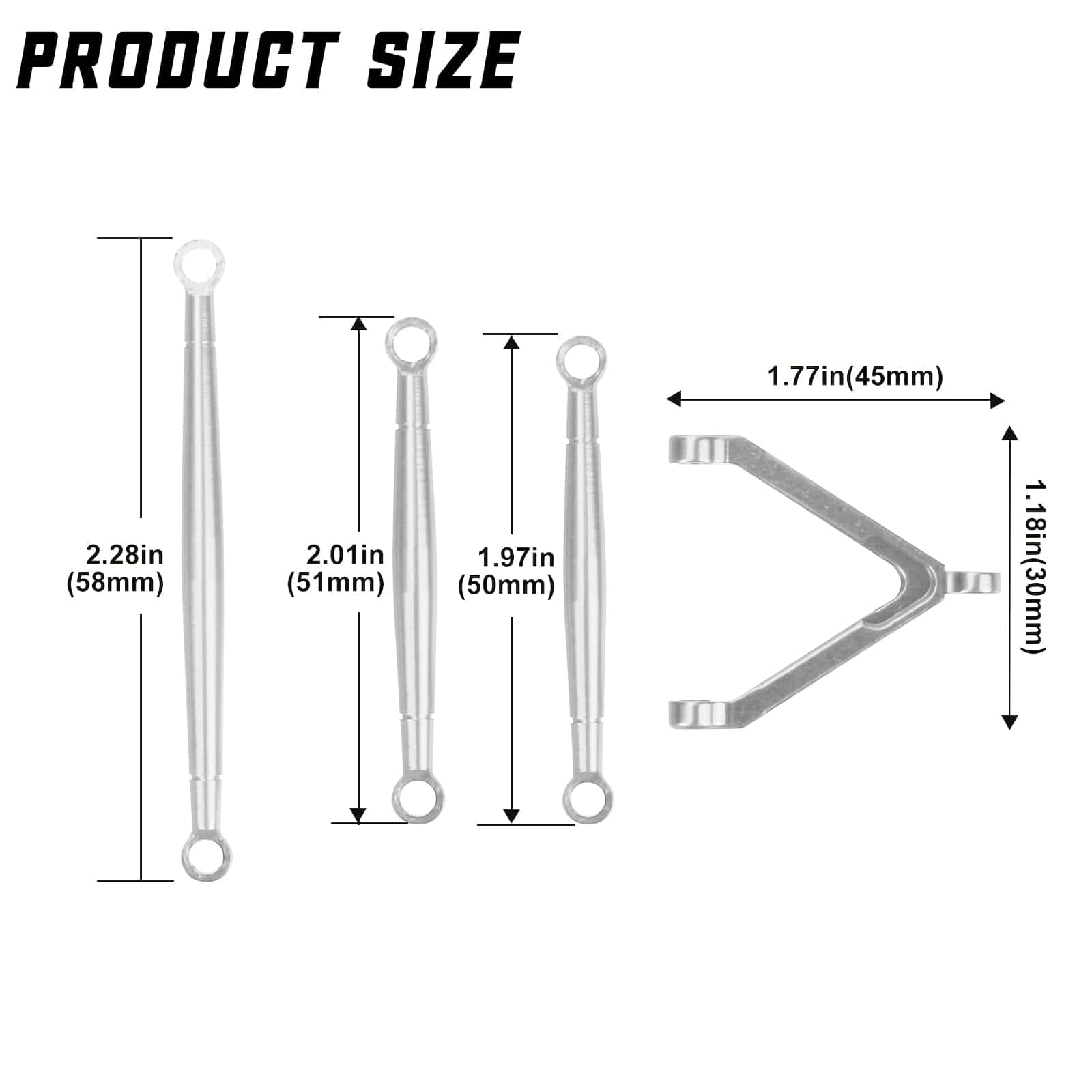 RCAWD AXIAL SCX24 RCAWD Axial SCX24 Upgrades Aluminum alloy link set/tie rod set  SCX2450