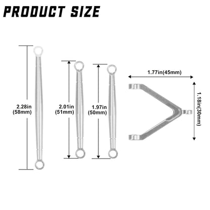 RCAWD AXIAL SCX24 RCAWD Axial SCX24 Upgrades Aluminum alloy link set/tie rod set  SCX2450