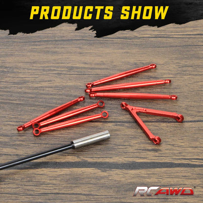 RCAWD AXIAL SCX24 RCAWD Axial SCX24 Upgrades Aluminum alloy link set/tie rod set  SCX2450