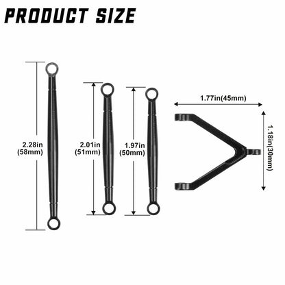 RCAWD AXIAL SCX24 RCAWD Axial SCX24 Upgrades Aluminum alloy link set/tie rod set  SCX2450