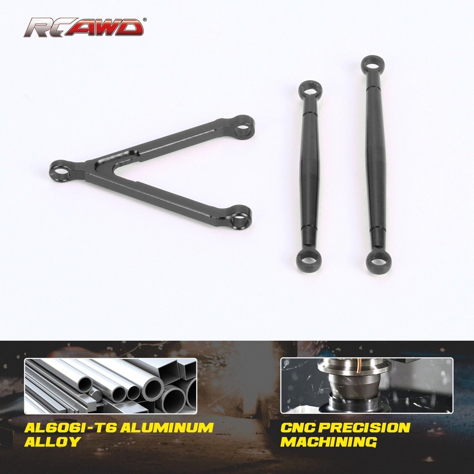 RCAWD AXIAL SCX24 RCAWD Axial SCX24 Upgrades Aluminum alloy link set/tie rod set  SCX2450