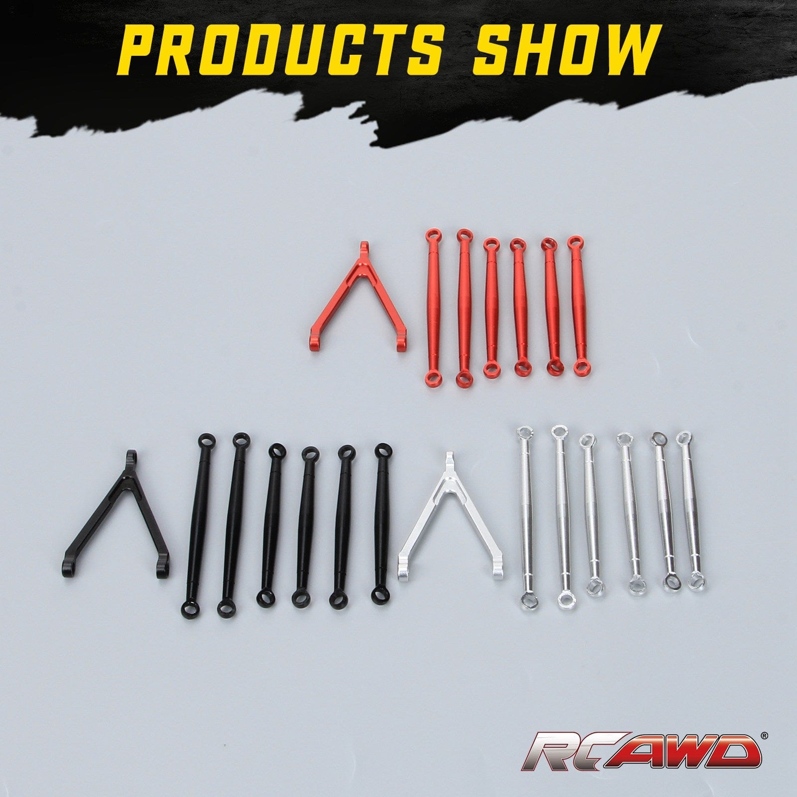 RCAWD AXIAL SCX24 RCAWD Axial SCX24 Upgrades Aluminum alloy link set/tie rod set  SCX2450