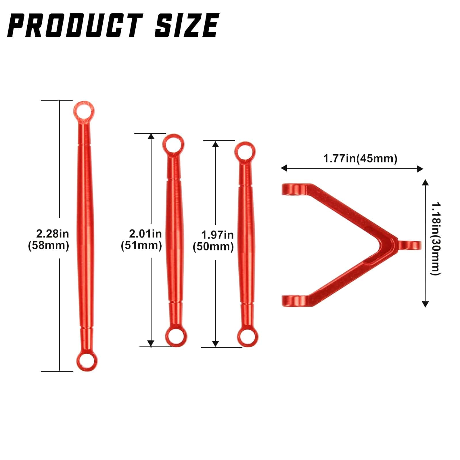 RCAWD AXIAL SCX24 RCAWD Axial SCX24 Upgrades Aluminum alloy link set/tie rod set  SCX2450