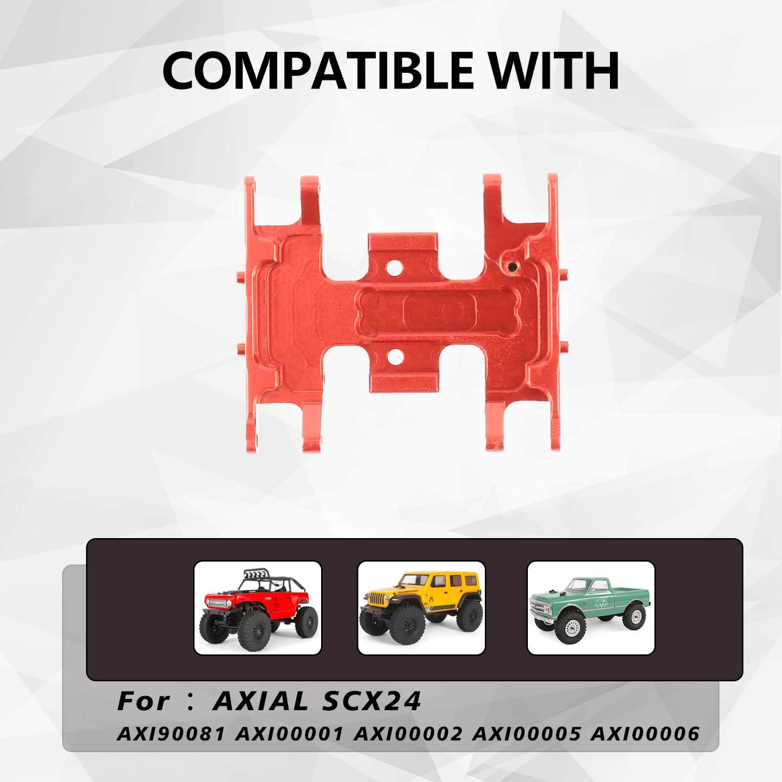 RCAWD AXIAL SCX24 RCAWD Axial SCX24 Upgrades Aluminum Skid Plate Center Gear Box Mount SCX2401