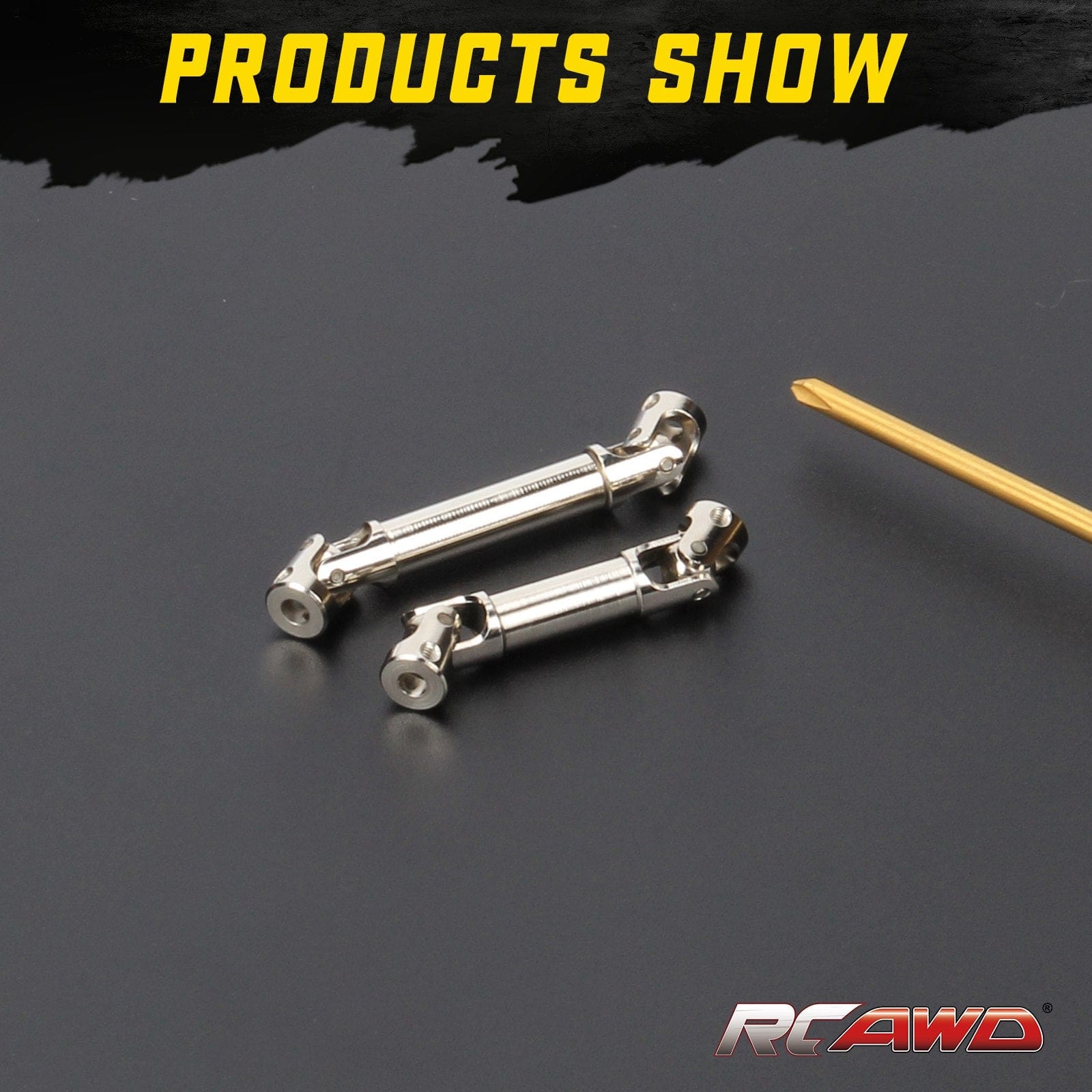 RCAWD Axial SCX24 center driveshaft set Hardened #45 steel