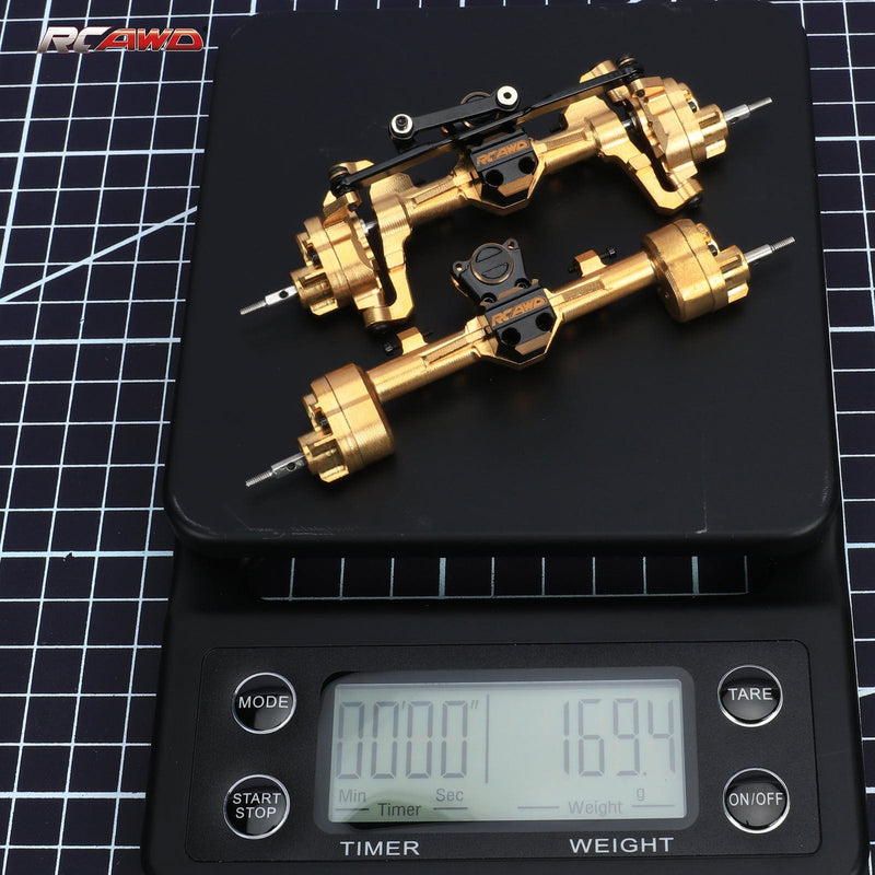 RCAWD Axial SCX24 upgrades Full Brass Front Rear Portal Axle Increase Weight compatiable with AX24 - RCAWD