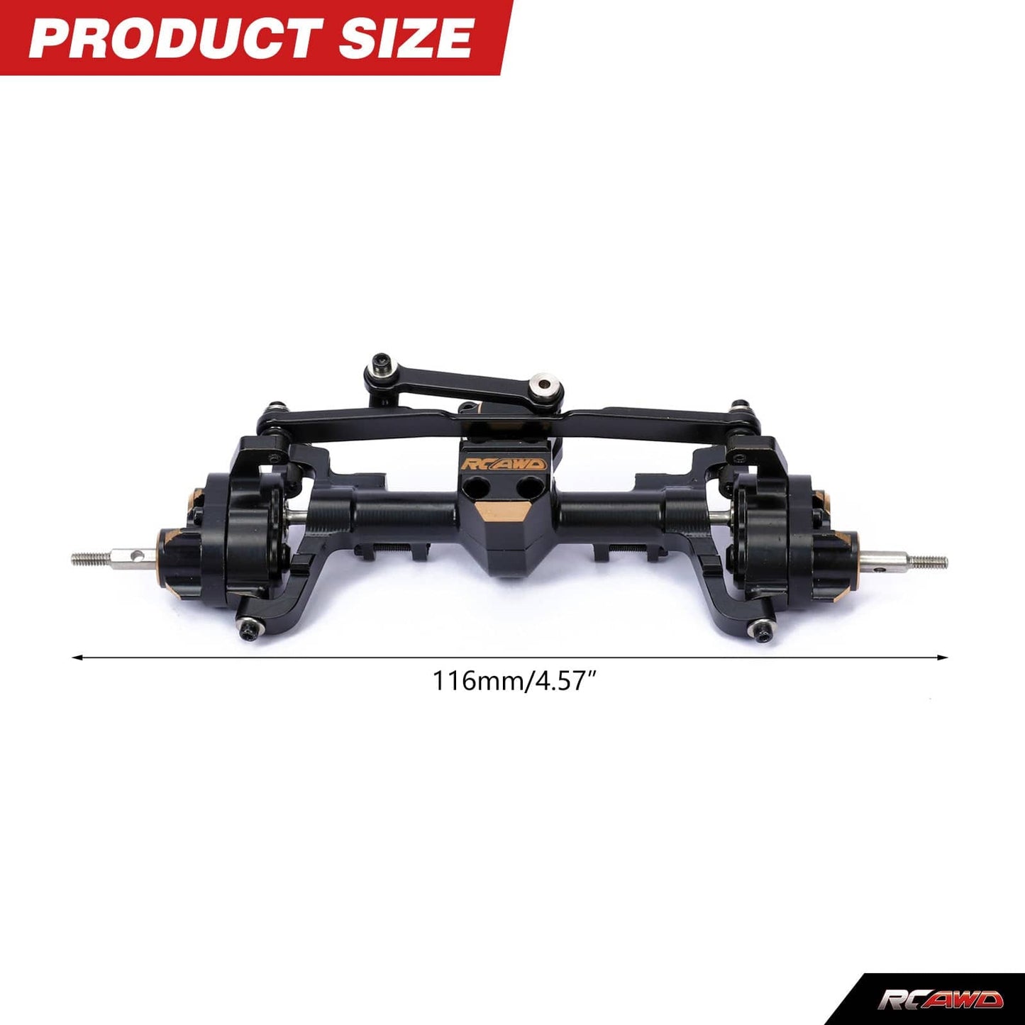 RCAWD AXIAL SCX24 RCAWD Axial SCX24 upgrades Full Brass Front Rear Portal Axle Increase Weight compatiable with AX24