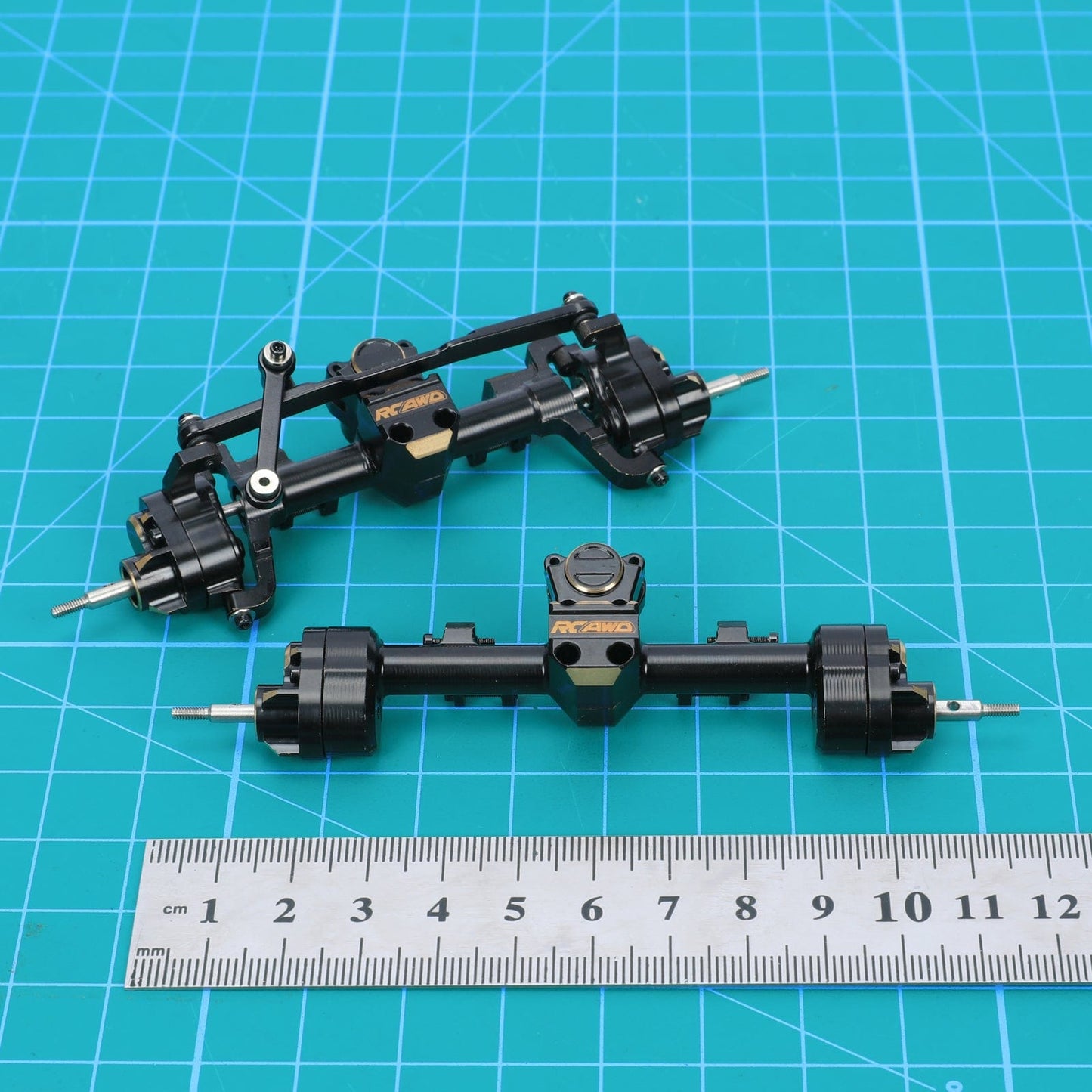 RCAWD AXIAL SCX24 RCAWD Axial SCX24 upgrades Full Brass Front Rear Portal Axle Increase Weight compatiable with AX24